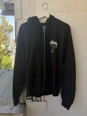 Stüssy x Dover Street Market black zip up hoodie